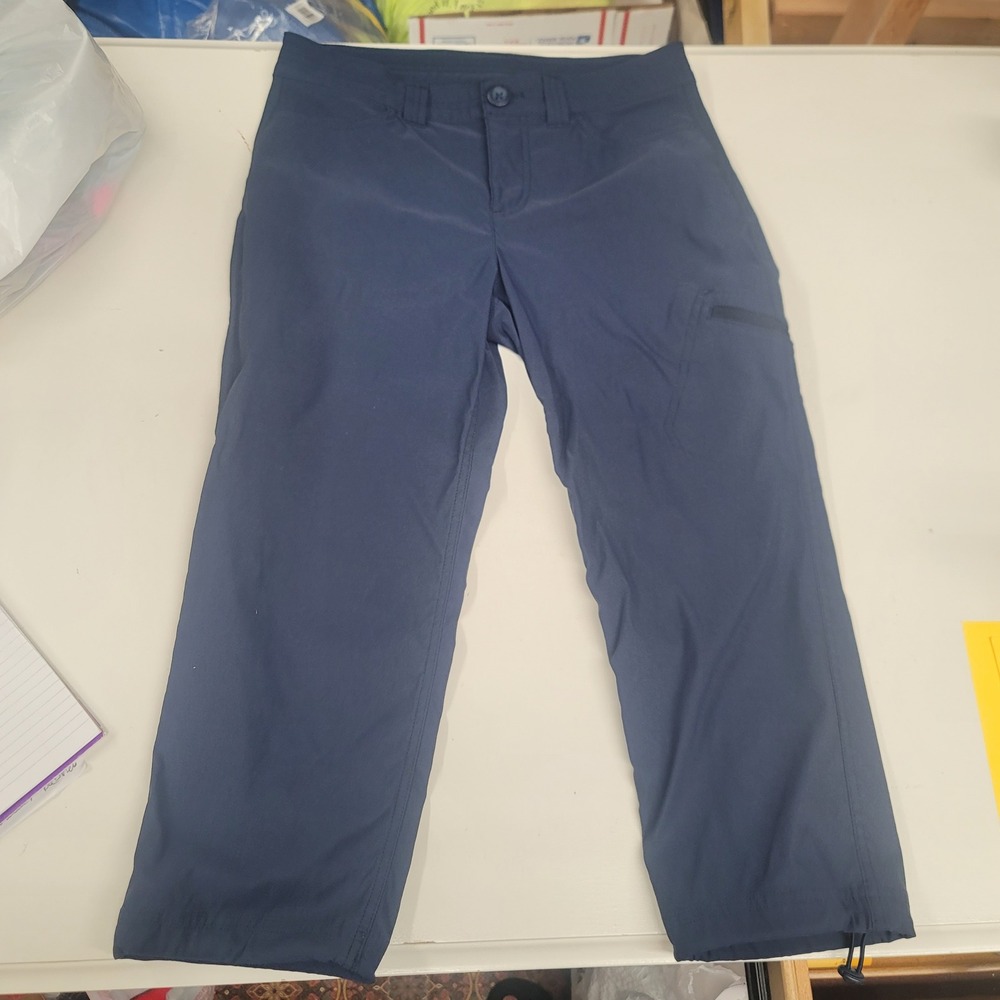 Eddie Bauer Women's‎ Cropped Hiking Pants Blue Outdoor Casual Travel Size 2